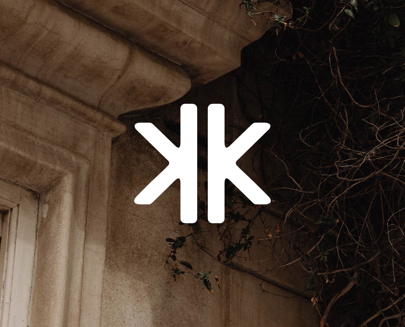 letter K brandmark for the brand identity of Kalm